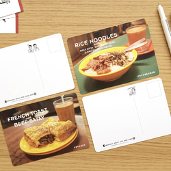 Hong Kong tea restaurant Food postcard (set of 4) 3枚目の画像