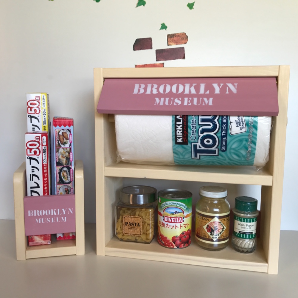 スパイスラック(奥行14cm)&ラップラック(小)  (ミルキーホワイトxピンク)