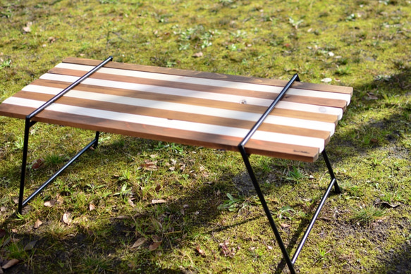 Iron Leg Rolltop Table(アイアンレッグロールトップテーブル) -折りたたみローテーブル 2枚目の画像