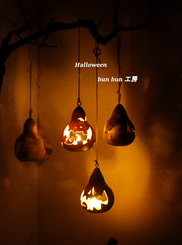 Halloweenプラプラお化け　電池式ミニランプ 1枚目の画像