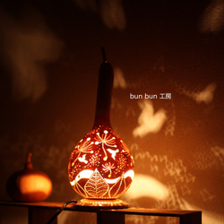 ひょうたんランプ-種運ぶ小鳥 スタンドライト・テーブルランプ