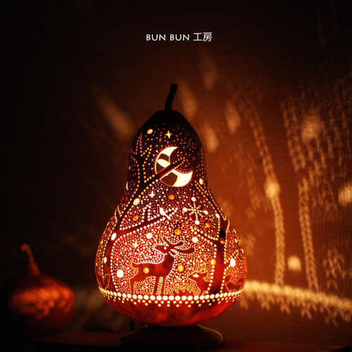 ひょうたんランプ--北欧の冬- スタンドライト・テーブルランプ