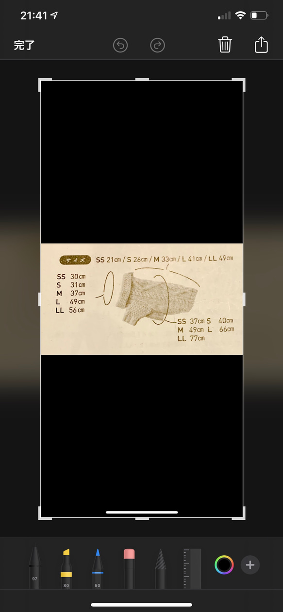 ワンちゃんアラン模様のプルオーバー アイボリー Lサイズ 4枚目の画像