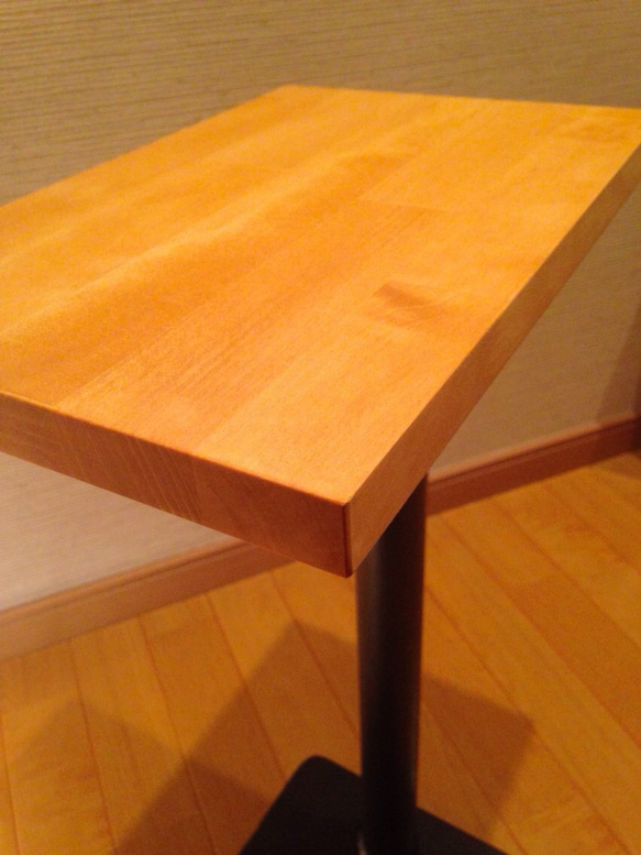 アイアン サイドテーブル インダストリアル ベッドテーブル パイン色/スリム/ソファー/ベッド 3枚目の画像