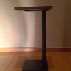 アイアン サイドテーブル インダストリアル ベッドテーブル オーク色 2枚目の画像