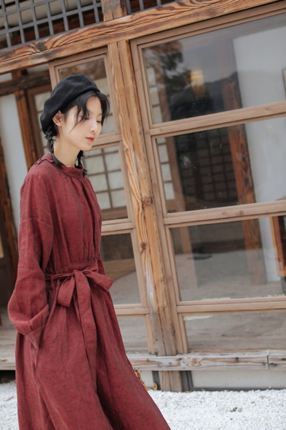 ヴィンテージ vintage リネン 麻 ロング ワンピース ヴィンテージ vintage リネン 麻 ロング ワンピース - メルカリ