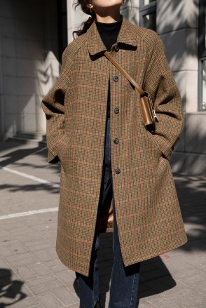 ラルフローレン ブラウン チェック柄 ロングコート タータンチェック Ralph Lauren(ラルフローレン) アウター