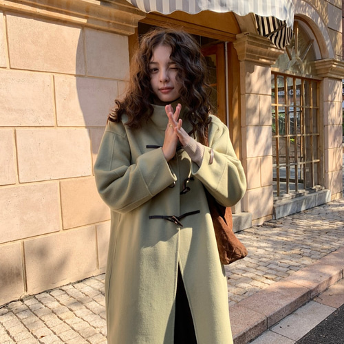 AMBIDEX Store ○super100 Wool ロングダッフルコート(F クロ): yuni