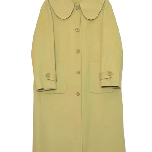 CINZIA ROCCA ピーターパンカラーウールコート ウール100%】ピーターパンカラー ロングコート ウエストベルト