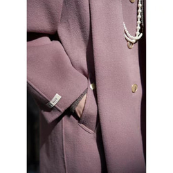 【ウール100％】手縫いラグラン袖のゆったりめコート　ポケット付き【春秋冬】 8枚目の画像