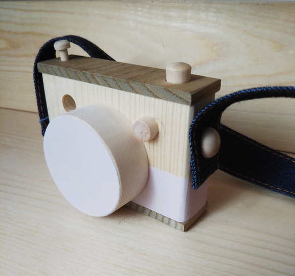 木製トイカメラ パステルカラーパープル 2枚目の画像