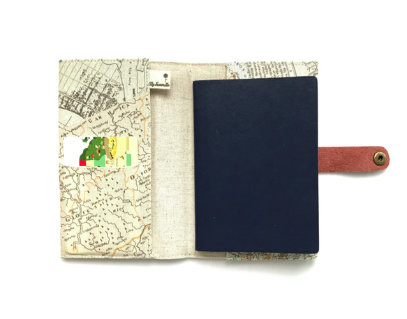 布パスポートホルダー|地図|トラベル|温家宝清 2枚目の画像