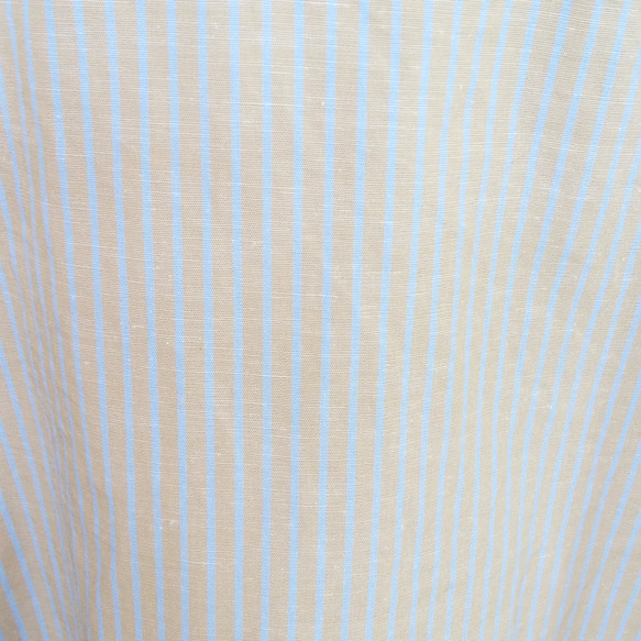 再販！× 3  綿麻ストライプのプルオーバー  beige × light blue 5枚目の画像