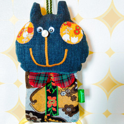 アニマル★タオルハンガー 【黒猫 C】 2枚目の画像