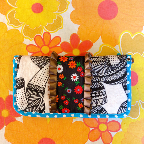 レトロポップ☆長財布 【ブラック】 長財布 decora-depart 通販