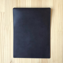 薄型 B5 Largeケース（B5ノートとペン、iPad Proキーボード付など）/ イタリアンレザー・ブラッキー(限定 2枚目の画像