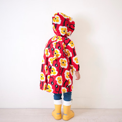 小紅帽花朵糖果紅色印花兒童雨衣 · KIDS RAINCOAT 第4張的照片