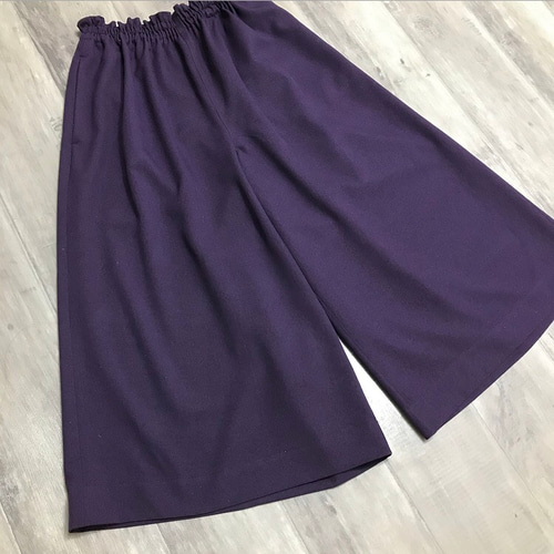 ラスト1枚☆しわになりにくい暖かガウチョパンツ » バイオレット