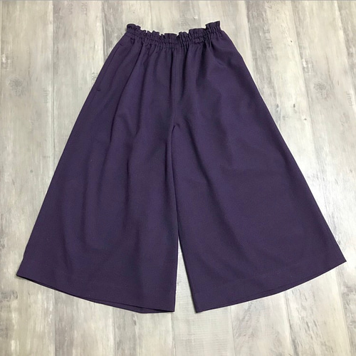 ラスト1枚☆しわになりにくい暖かガウチョパンツ » バイオレット