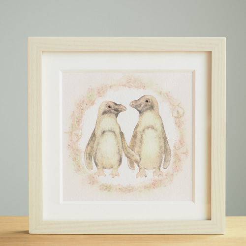 ペンギン/ショートpenguin/piece of cake 日本画