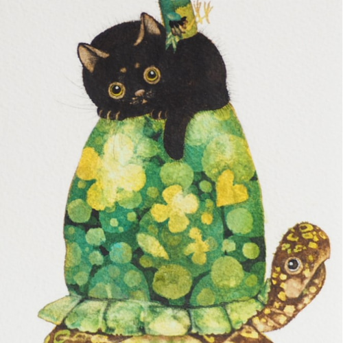 イラスト　原画　貴公子然とした表情　 「気品ある黒猫」 イラスト 原画 貴公子然とした表情 「気品ある黒猫」 イラスト