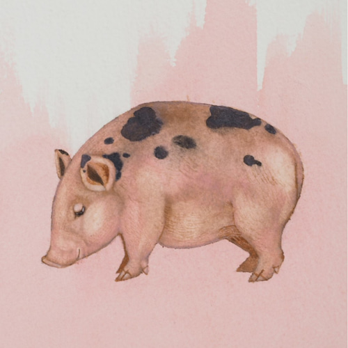絵画　油絵　原画　一点物　動物　豚　ピンク　北欧　プレゼント　インテリア　F4 楽天市場】アートパネル 動物 絵 壁 アートパネル 絵画 油絵 モダン