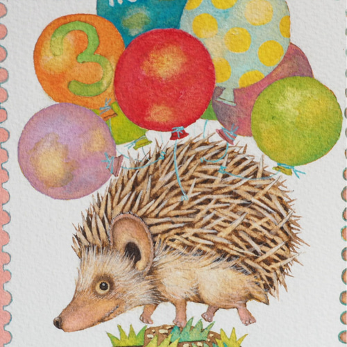 ハリネズミ　油彩画　原画 615xGi--KdL._UF350,350_QL50_.jpg