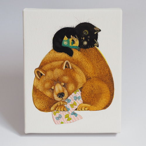 青い鳥と黒猫シリーズ『僕らの宝物』原画 イラスト モリカナコ