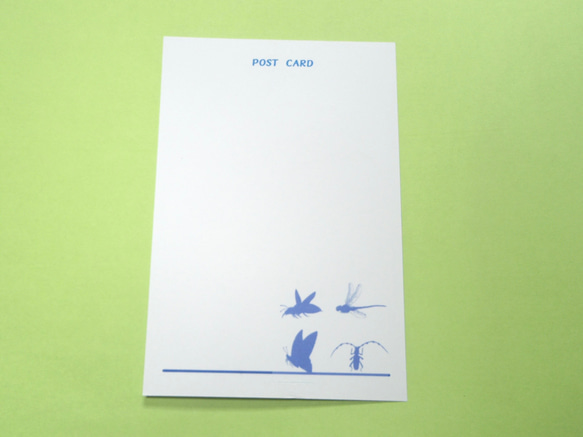 昆虫たちのカラーポストカード<ブルー> 7枚目の画像