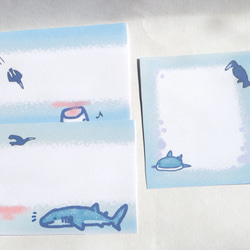 【送料無料】ジンベエザメのミニレター 3枚目の画像