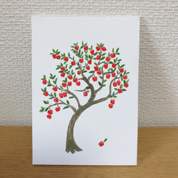 日本画/原画《りんごの木》 5枚目の画像