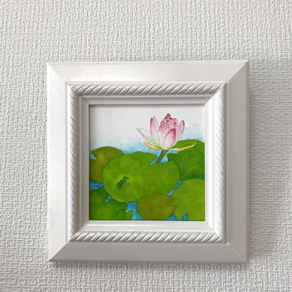 画家haru 本人の出品です 油彩画[睡蓮] 真作、原画、一点物
