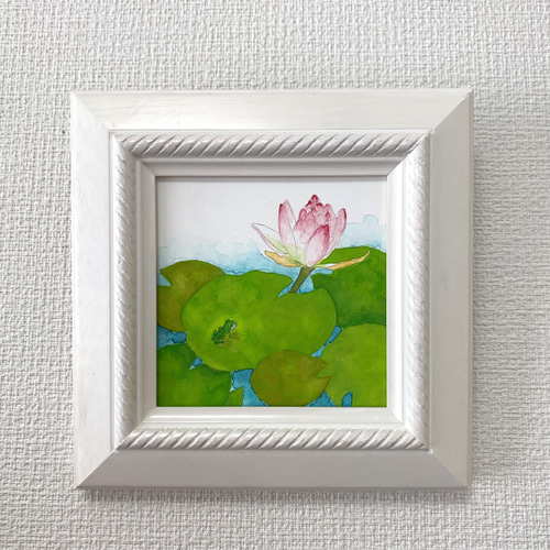蓮の花「絵画」２L判サイズ原画 蓮の絵画 6 (40X80CM) | セオアートギャラリー