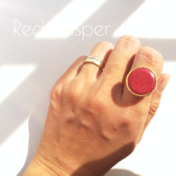 再再再再販☆彡『Red Jasper Stone』の世界でひとつの天然石リング 2枚目の画像