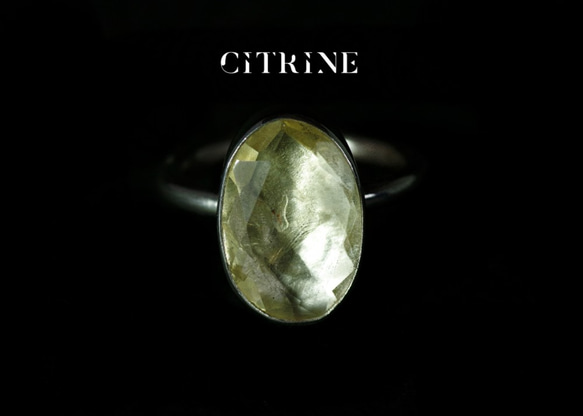 New『Citrine』の世界でひとつの天然石リング silver925 4枚目の画像