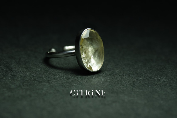 New『Citrine』の世界でひとつの天然石リング silver925 2枚目の画像