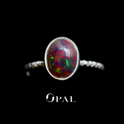 New『Black Opal』の世界でひとつの天然石リングsilver925 3枚目の画像