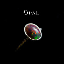 New『Black Opal』の世界でひとつの天然石リングsilver925 5枚目の画像