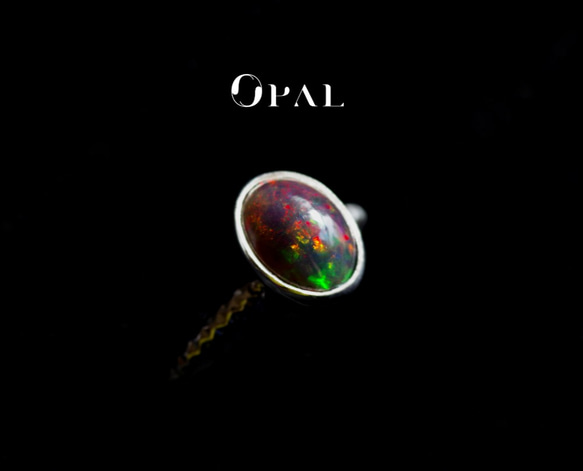 New『Black Opal』の世界でひとつの天然石リングsilver925 5枚目の画像
