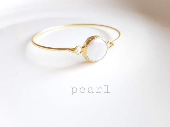 再再販★『Pearl』の世界でひとつの天然石ブレスレット 2枚目の画像