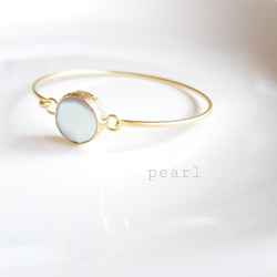 再再販★『Pearl』の世界でひとつの天然石ブレスレット 4枚目の画像