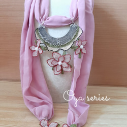 『お花イーネオヤ』オトナのスカーフ(Pink) 3枚目の画像