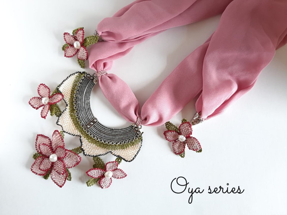 『お花イーネオヤ』オトナのスカーフ(Pink) 5枚目の画像