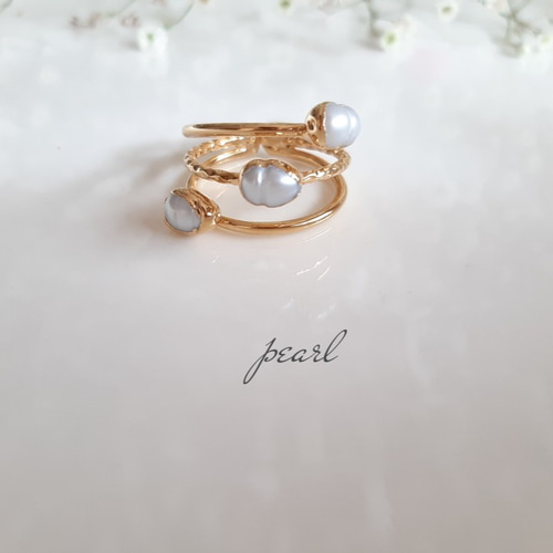 Pearl』の世界でひとつの天然石リング 指輪・リング ...