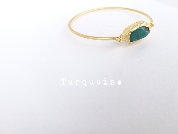 『Turquoise』の世界でひとつの天然石ブレス 2枚目の画像