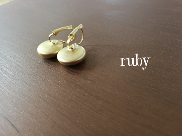 『Ruby』の世界でひとつの天然石ピアス 3枚目の画像