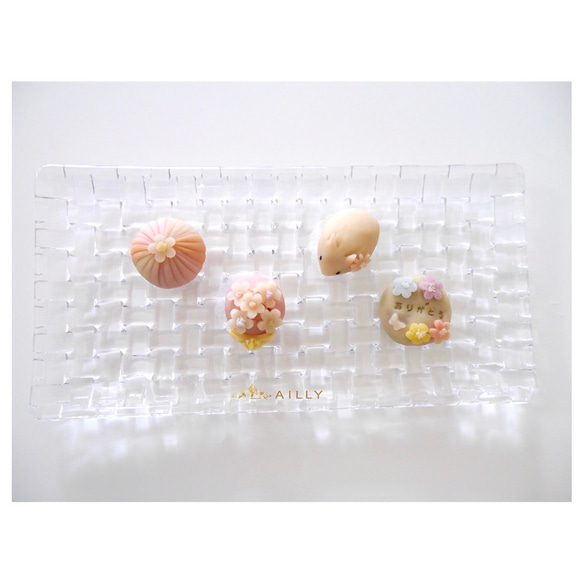 上生菓子【感謝 母の日】桜餡と梅餡の4点詰め合わせ 2枚目の画像