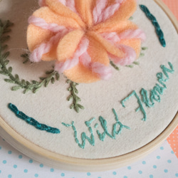 手作立體花兒刺繡框禮物－"Wlid Flower" - 全人手製作 第4張的照片
