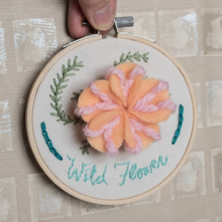 手作立體花兒刺繡框禮物－"Wlid Flower" - 全人手製作 第6張的照片