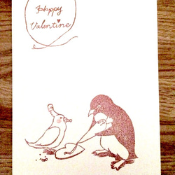 みんなでバレンタイン 〜C:ペンギンとオカメインコ アイシングクッキー〜 hnb＊ 1枚目の画像